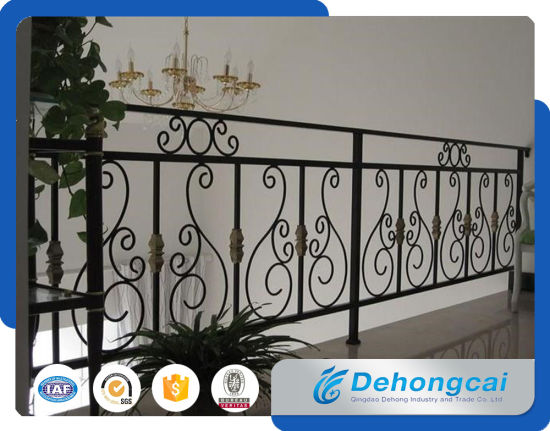 Barandilla de balcón de hierro clásico / diseños de barandas de balcón